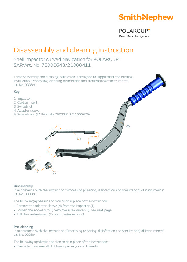 POLARCUP Disassembly and cleaning instruction for shell impactor