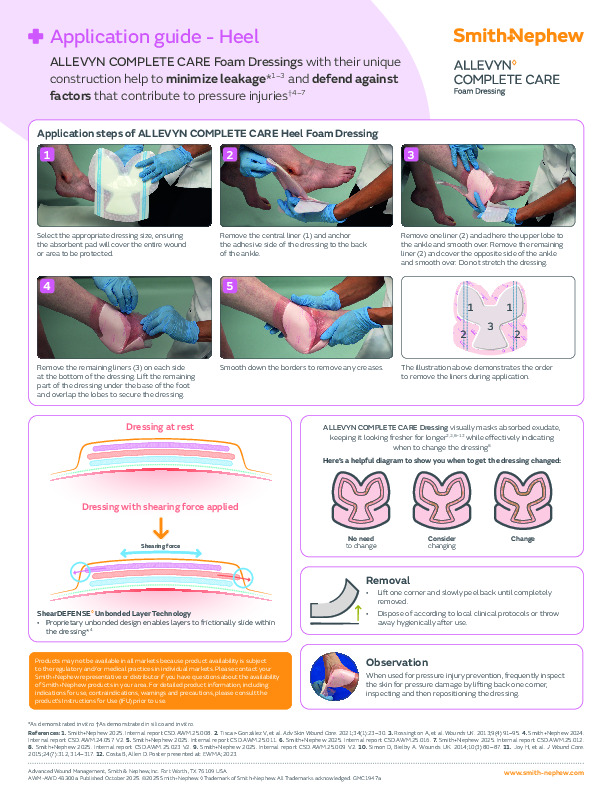 ALLEVYN COMPLETE CARE Heel application guide 