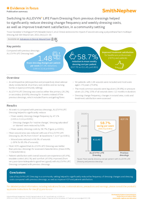 35784 V1 ALLEVYN LIFE Evidence in focus Tiscar-Gonzalez 0622