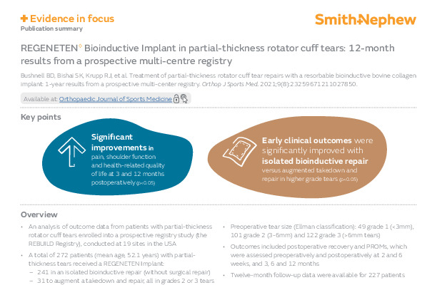 REGENETEN Evidence in focus Bushnell REBUILD