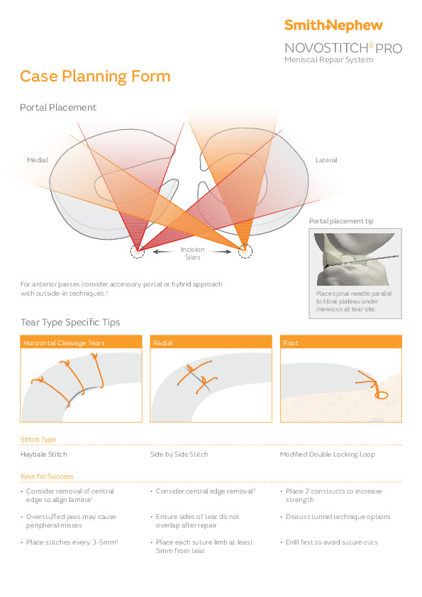 NOVOSTITCH PRO Case Planning Form