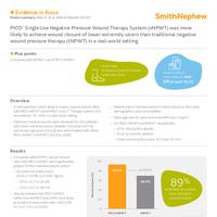 PICO Single Use Negative Pressure Wound Therapy System (sNPWT) was more likely to achieve wound closure of lower extremity ulcers than traditional negative wound pressure therapy (tNPWT) in a real-world setting