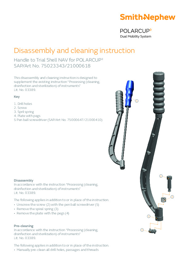 POLARCUP Disassembly and cleaning instruction for Handle to Trial Shell NAV