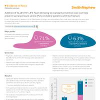 Addition of ALLEVYN LIFE Foam Dressing to standard preventive care can help prevent sacral pressure ulcers (PUs) in elderly patients with hip fracture 