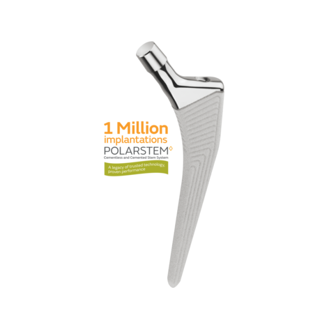 POLARSTEM Hero with 1 Mio implanatations logo