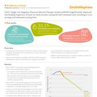PICO Single Use Negative Pressure Wound Therapy System (sNPWT) significantly improved the healing trajectory of hard-to-heal wounds compared with standard care, resulting in cost savings and released nursing time