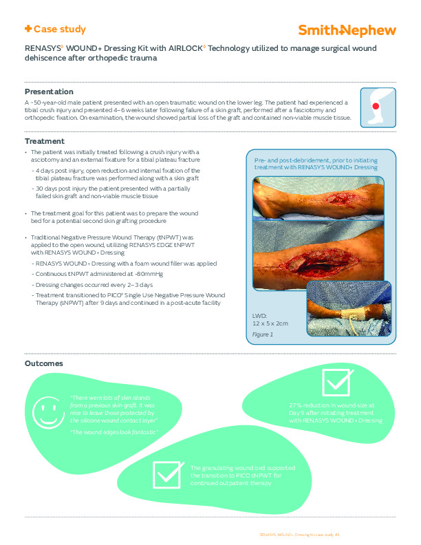 RENASYS WOUND+ Lemker Fasciotomy case study