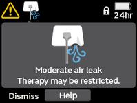 Moderate air leak