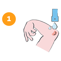 Icon - Consumer - Elbow rinsing wound