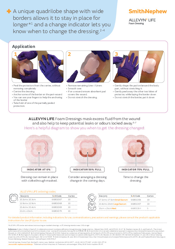 ALLEVYN LIFE Foam Dressing Application Guide