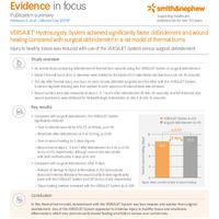 VERSAJET Hydrosurgery System achieved significantly faster debridement and wound healing compared with surgical debridement in a rat model of thermal burns