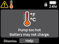 Pump too hot – battery won’t charge