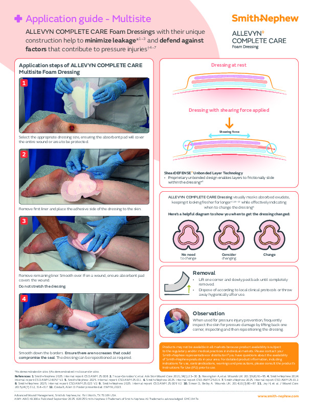 ALLEVYN COMPLETE CARE Multisite application guide 